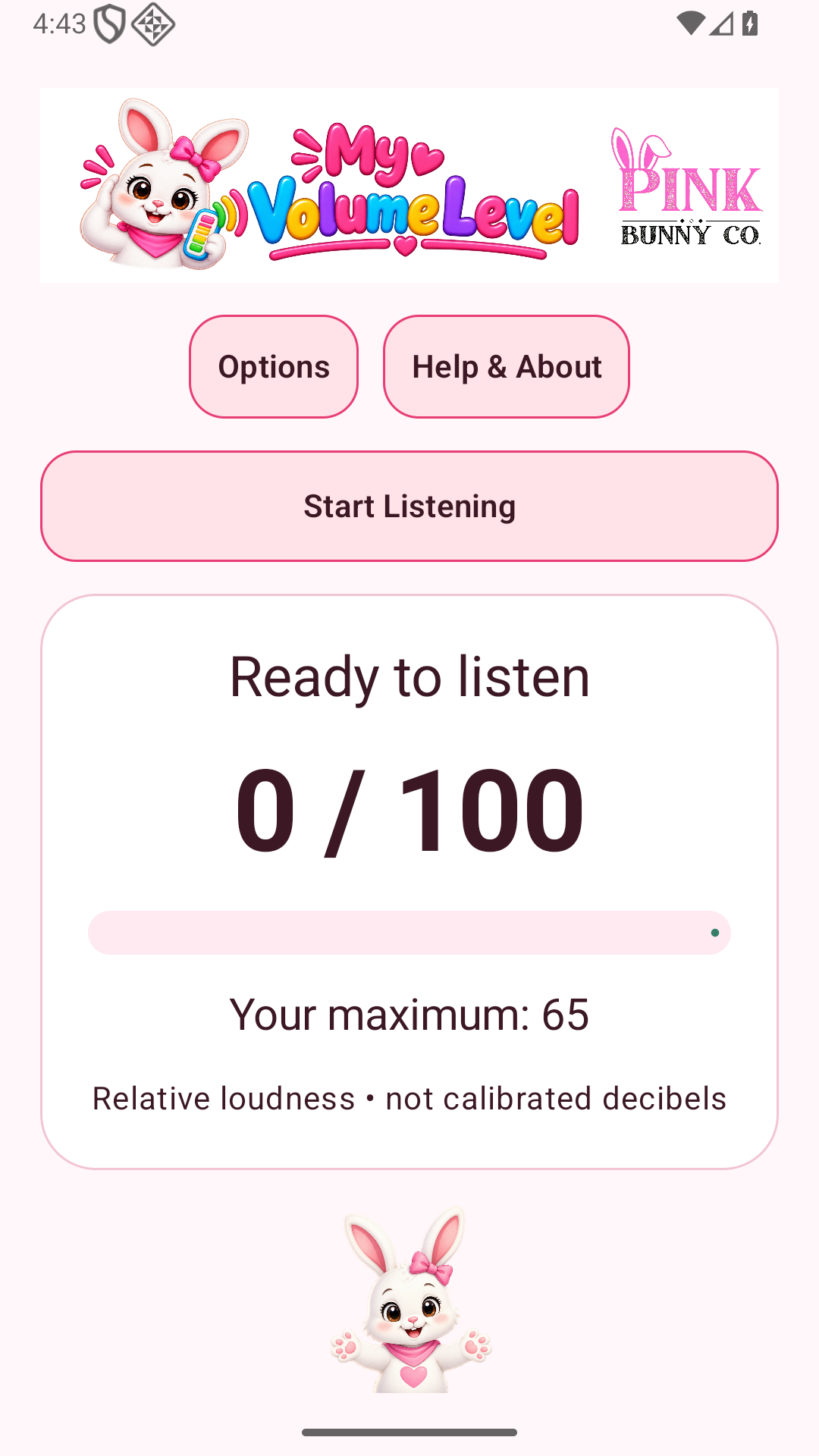 Actual My Volume Level phone screen: Your room, your comfort