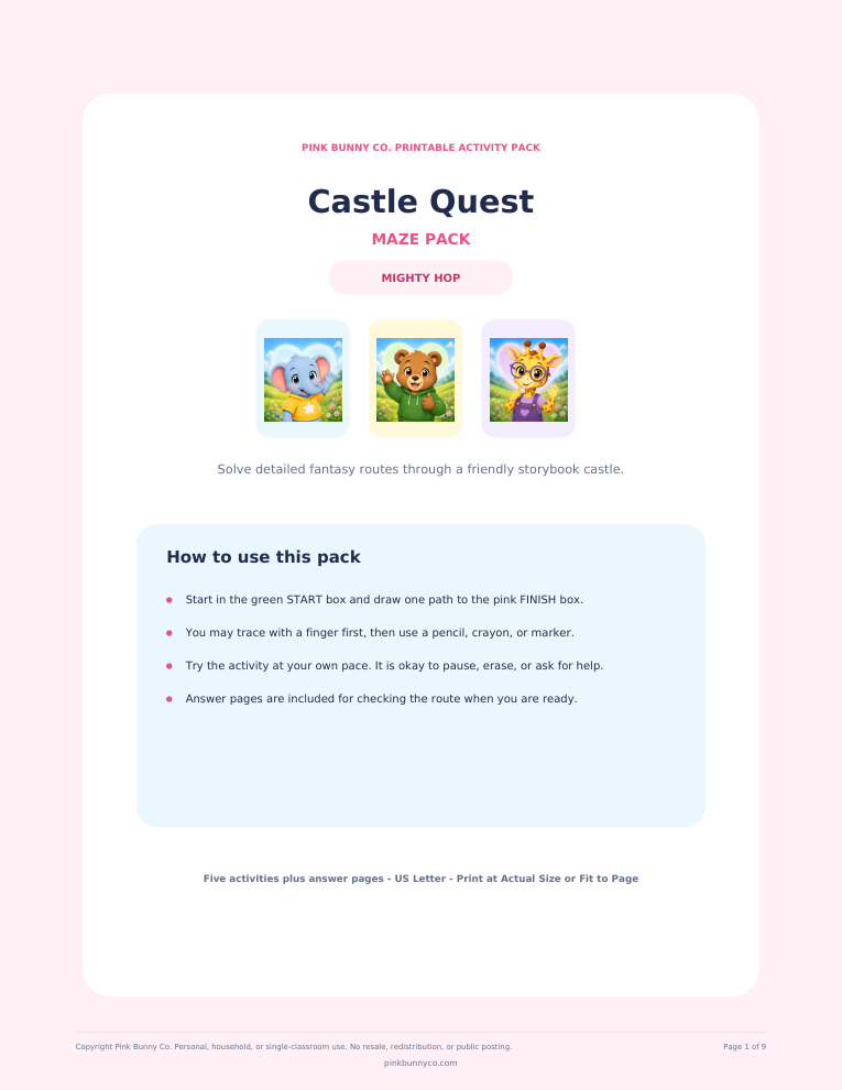 Castle Quest Maze Pack cover