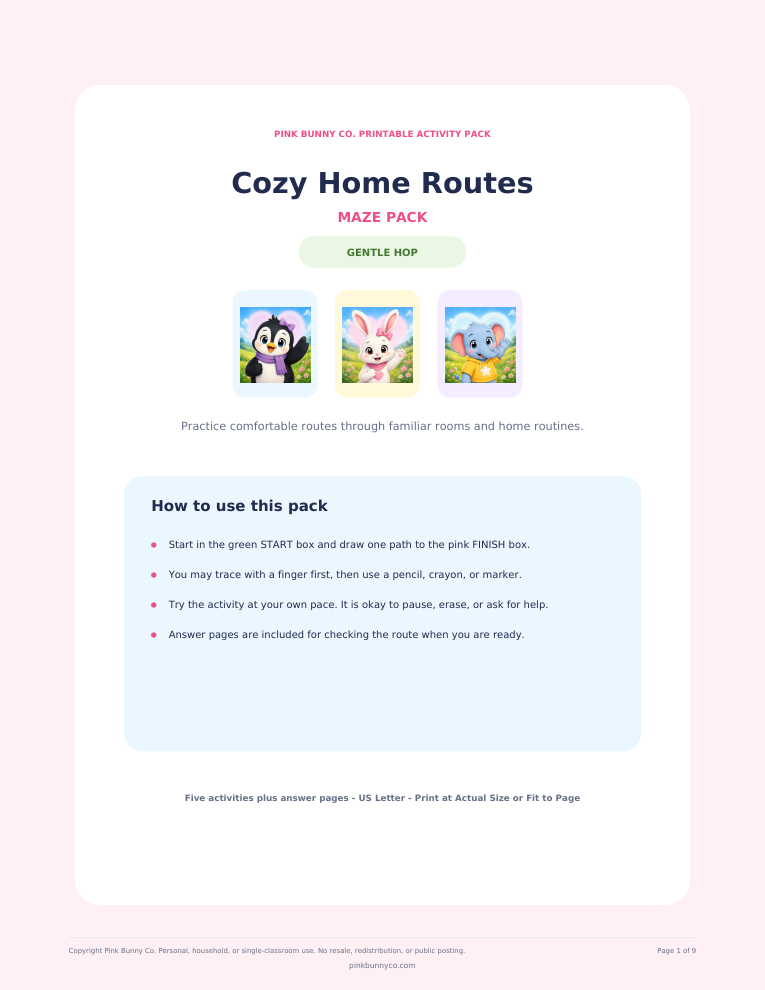 Cozy Home Routes Maze Pack cover