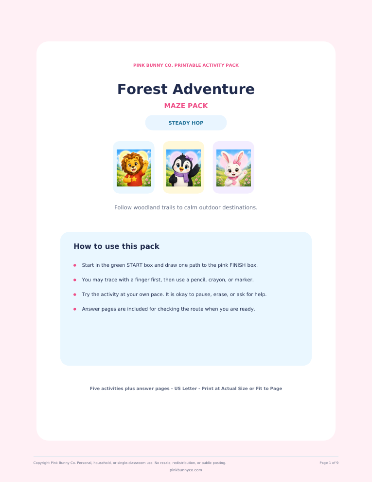 Forest Adventure Maze Pack cover