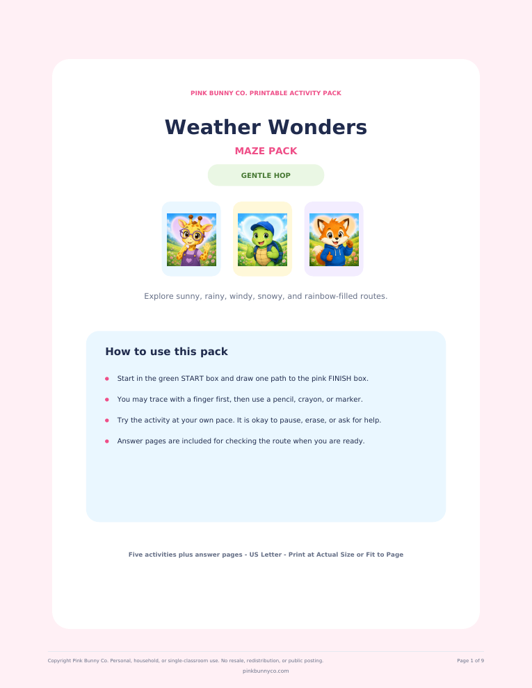 Weather Wonders Maze Pack cover