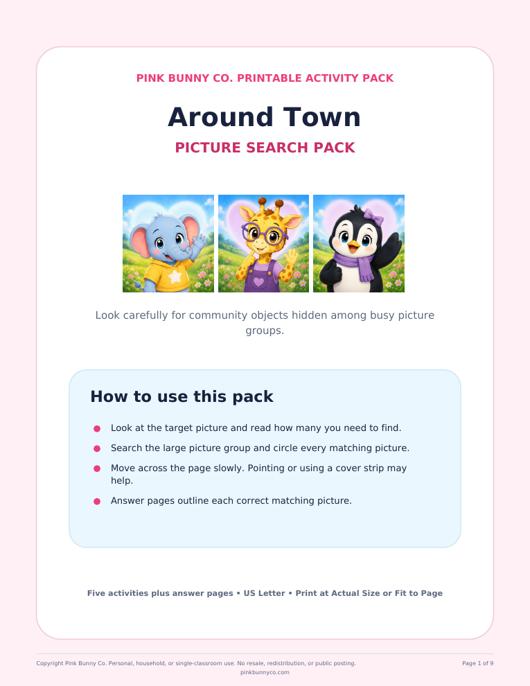 Around Town Picture Search example cover