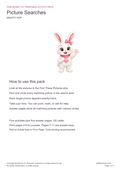 Mighty Hop Picture Searches pack cover
