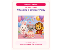 Attending a Birthday Party Social Story cover