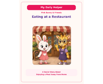 Eating at a Restaurant Social Story cover