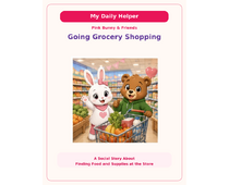 Going Grocery Shopping Social Story cover