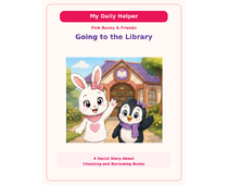 Going to the Library Social Story cover