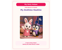 My Bedtime Routine Social Story cover