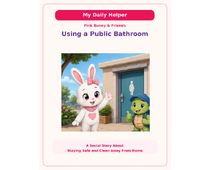 Using a Public Bathroom Social Story cover