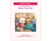When I Feel Sick Social Story cover