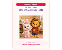 When the Answer Is No Social Story cover
