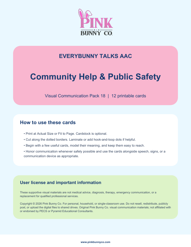 Community Help & Public Safety Visual Communication Pack cover