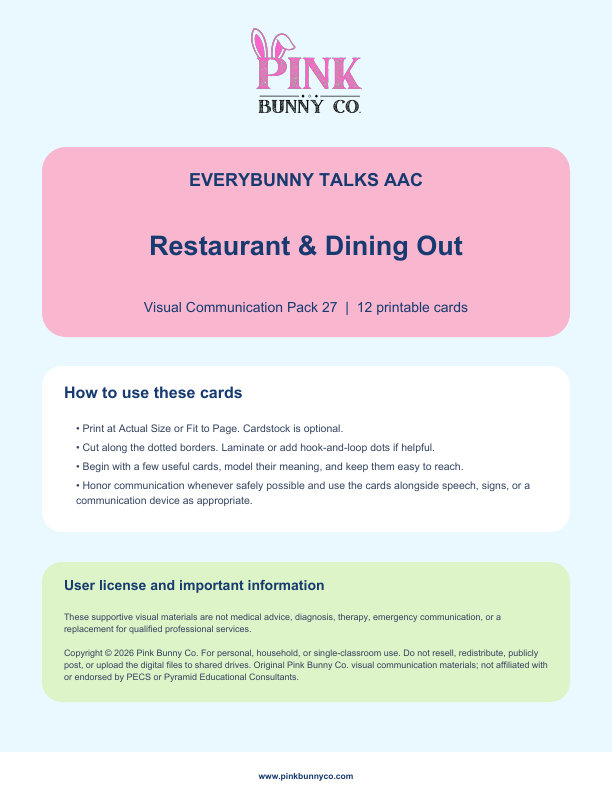 Restaurant & Dining Out Visual Communication Pack cover