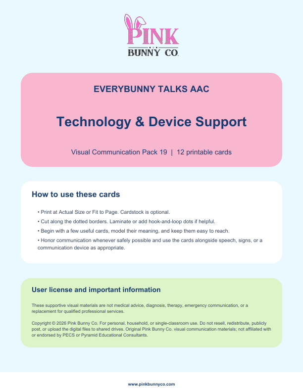 Technology & Device Support Visual Communication Pack cover