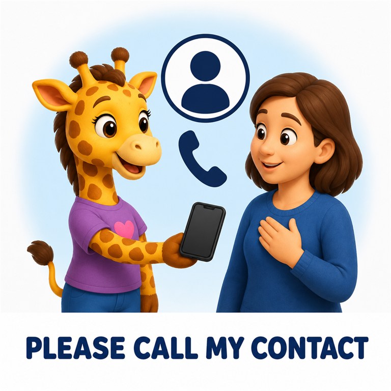 Please Call My Contact card preview