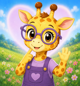 Gigi the giraffe smiling