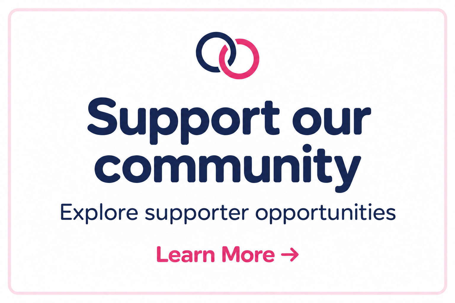 Support our community. Explore supporter opportunities. Learn more.